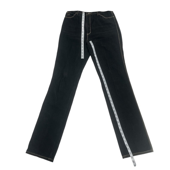 Gloria Vanderbilt For Murjani Black Straight Leg Jeans Size 14 Women’s - Picture 5 of 5